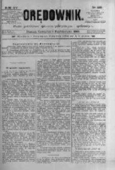Orędownik: pismo poświęcone sprawom politycznym i spółecznym 1885.10.08 R.15 Nr229