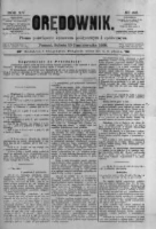 Orędownik: pismo poświęcone sprawom politycznym i spółecznym 1885.10.10 R.15 Nr231