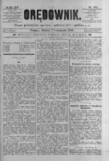 Orędownik: pismo poświęcone sprawom politycznym i spółecznym 1885.11.07 R.15 Nr255