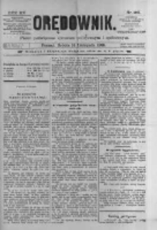 Orędownik: pismo poświęcone sprawom politycznym i sp&oacute;łecznym 1885.11.14 R.15 Nr261