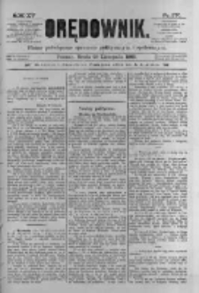 Orędownik: pismo poświęcone sprawom politycznym i sp&oacute;łecznym 1885.11.25 R.15 Nr270