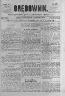 Orędownik: pismo poświęcone sprawom politycznym i sp&oacute;łecznym 1885.11.26 R.15 Nr271