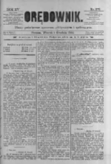 Orędownik: pismo poświęcone sprawom politycznym i spółecznym 1885.12.01 R.15 Nr275