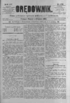 Orędownik: pismo poświęcone sprawom politycznym i sp&oacute;łecznym 1885.12.04 R.15 Nr278