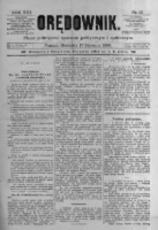 Orędownik: pismo poświęcone sprawom politycznym i spółecznym. 1886.01.17 R.16 nr13