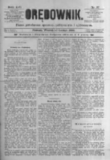 Orędownik: pismo poświęcone sprawom politycznym i spółecznym. 1886.02.16 R.16 nr37