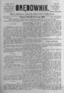 Orędownik: pismo poświęcone sprawom politycznym i sp&oacute;łecznym. 1886.02.23 R.16 nr43