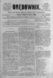 Orędownik: pismo poświęcone sprawom politycznym i spółecznym. 1886.03.19 R.16 nr64