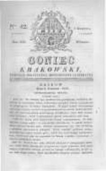 Goniec Krakowski: dziennik polityczny, historyczny i literacki. 1829.04.07 nr42