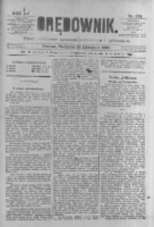 Orędownik: pismo poświęcone sprawom politycznym i spółecznym 1885.11.29 R.15 Nr274
