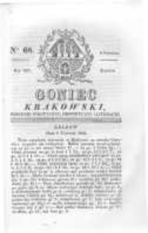 Goniec Krakowski: dziennik polityczny, historyczny i literacki. 1829.06.06 nr68