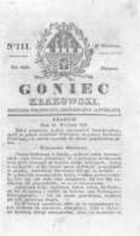 Goniec Krakowski: dziennik polityczny, historyczny i literacki. 1829.09.15 nr111