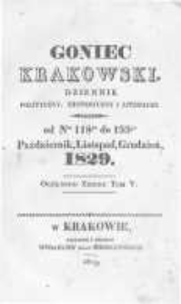Goniec Krakowski: dziennik polityczny, historyczny i literacki. 1829.10.01 nr118