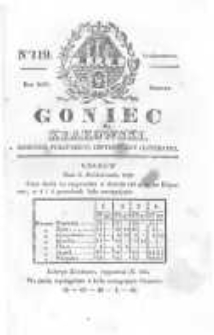 Goniec Krakowski: dziennik polityczny, historyczny i literacki. 1829.10.03 nr119
