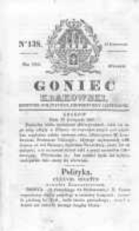 Goniec Krakowski: dziennik polityczny, historyczny i literacki. 1829.11.17 nr138
