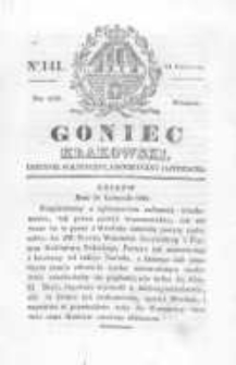 Goniec Krakowski: dziennik polityczny, historyczny i literacki. 1829.11.24 nr141