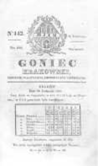 Goniec Krakowski: dziennik polityczny, historyczny i literacki. 1829.11.26 nr142