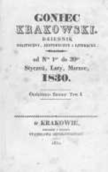Goniec Krakowski: dziennik polityczny, historyczny i literacki. 1830.03.06 nr28