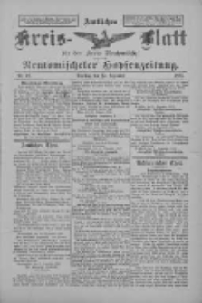 Amtliches Kreis-Blatt für den Kreis Neutomischel: zugleich Neutomischeler Hopfenzeitung 1897.12.14 Nr98