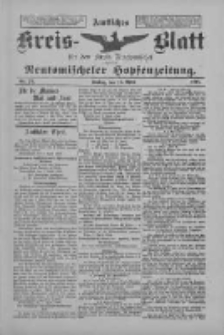 Amtliches Kreis-Blatt f&uuml;r den Kreis Neutomischel: zugleich Neutomischeler Hopfenzeitung 1898.04.15 Nr29