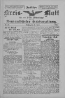 Amtliches Kreis-Blatt f&uuml;r den Kreis Neutomischel: zugleich Neutomischeler Hopfenzeitung 1898.04.26 Nr32