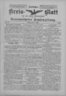 Amtliches Kreis-Blatt f&uuml;r den Kreis Neutomischel: zugleich Neutomischeler Hopfenzeitung 1899.03.17 Nr22
