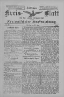 Amtliches Kreis-Blatt f&uuml;r den Kreis Neutomischel: zugleich Neutomischeler Hopfenzeitung 1898.06.21 Nr47
