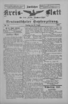 Amtliches Kreis-Blatt f&uuml;r den Kreis Neutomischel: zugleich Neutomischeler Hopfenzeitung 1898.08.23 Nr65