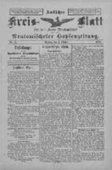 Amtliches Kreis-Blatt für den Kreis Neutomischel: zugleich Neutomischeler Hopfenzeitung 1898.10.04 Nr77