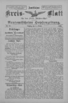 Amtliches Kreis-Blatt für den Kreis Neutomischel: zugleich Neutomischeler Hopfenzeitung 1898.10.11 Nr79