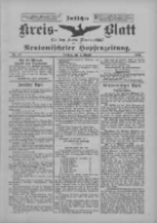 Amtliches Kreis-Blatt f&uuml;r den Kreis Neutomischel: zugleich Neutomischeler Hopfenzeitung 1899.08.01 Nr59
