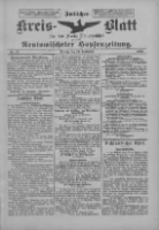 Amtliches Kreis-Blatt f&uuml;r den Kreis Neutomischel: zugleich Neutomischeler Hopfenzeitung 1899.09.15 Nr72