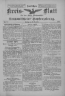 Amtliches Kreis-Blatt für den Kreis Neutomischel: zugleich Neutomischeler Hopfenzeitung 1899.12.15 Nr98