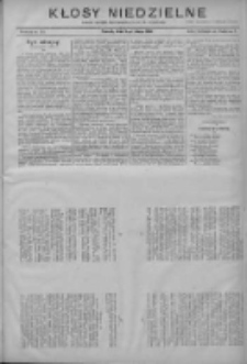 Kłosy Niedzielne: dodatek literacki i powieściowy do Nr29 "Orędownika" 1910.02.06