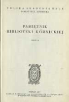 "Pamiętnik Biblioteki K&oacute;rnickiej". Spojrzenie wstecz i perspektywy. Pamiętnik Biblioteki K&oacute;rnickiej Z. 13.