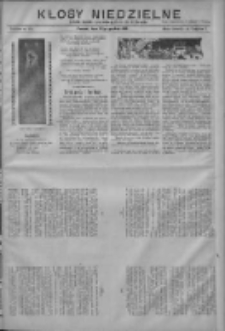 Kłosy Niedzielne: dodatek literacki i powieściowy do Nr295 "Orędownika" 1910.12.25