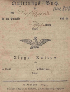 Quittungs-Buch für das [...] [Rutki] in der Parochie [...]