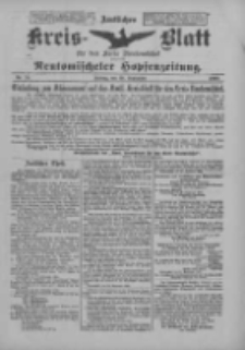 Amtliches Kreis-Blatt f&uuml;r den Kreis Neutomischel: zugleich Neutomischeler Hopfenzeitung 1900.09.28 Nr76