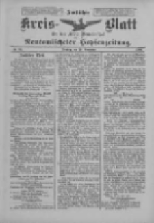 Amtliches Kreis-Blatt f&uuml;r den Kreis Neutomischel: zugleich Neutomischeler Hopfenzeitung 1900.11.20 Nr91