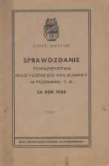 Sprawozdanie Towarzystwa Muzycznego Kolejarzy w Poznaniu