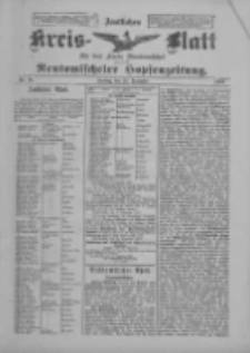 Amtliches Kreis-Blatt f&uuml;r den Kreis Neutomischel: zugleich Neutomischeler Hopfenzeitung 1900.12.14 Nr98