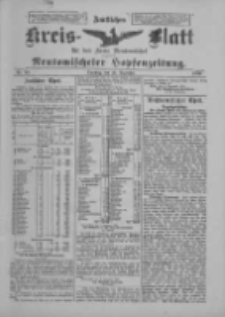 Amtliches Kreis-Blatt f&uuml;r den Kreis Neutomischel: zugleich Neutomischeler Hopfenzeitung 1900.12.18 Nr99