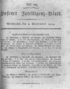 Posener Intelligenz Blatt. 1819.09.08 Nr72