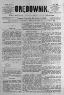 Orędownik: pismo poświęcone sprawom politycznym i spółecznym. 1886.04.22 R.16 nr92