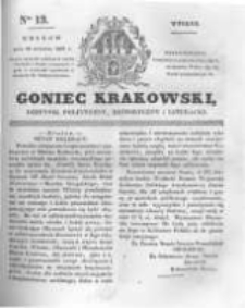 Goniec Krakowski: dziennik polityczny, historyczny i literacki. 1831.01.18 nr13
