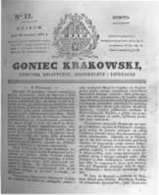 Goniec Krakowski: dziennik polityczny, historyczny i literacki. 1831.01.22 nr17