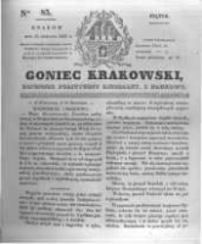 Goniec Krakowski: dziennik polityczny, liberalny i naukowy. 1831.04.15 nr85