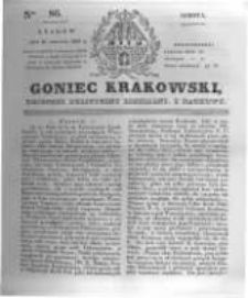 Goniec Krakowski: dziennik polityczny, liberalny i naukowy. 1831.04.16 nr86