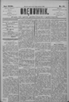 Orędownik: pismo dla spraw politycznych i społecznych 1906.06.23 R.36 Nr141