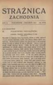 Strażnica Zachodnia: miesięcznik poświęcony sprawom kres&oacute;w zachodnich 1923 październik/grudzień R.2 T.3 Nr10/12
